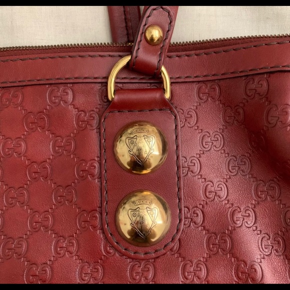 💯 BUTTER LIKE LEATHER 100% Authentic Gucci Monogram Satchel Tote Handbag Purse - Picture 2 of 10